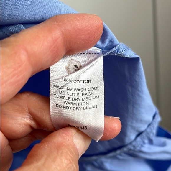 KAZO Blue Ruffle Midi Cotton Summer Dress, Size L - Picture 4 of 11